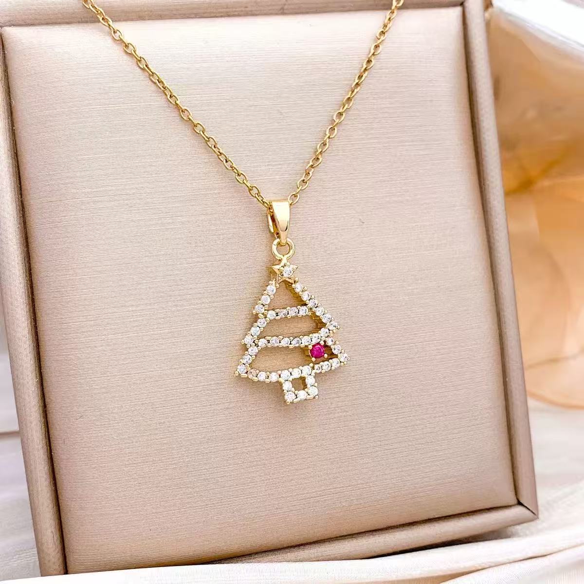 Festive Christmas Stainless Steel Necklace