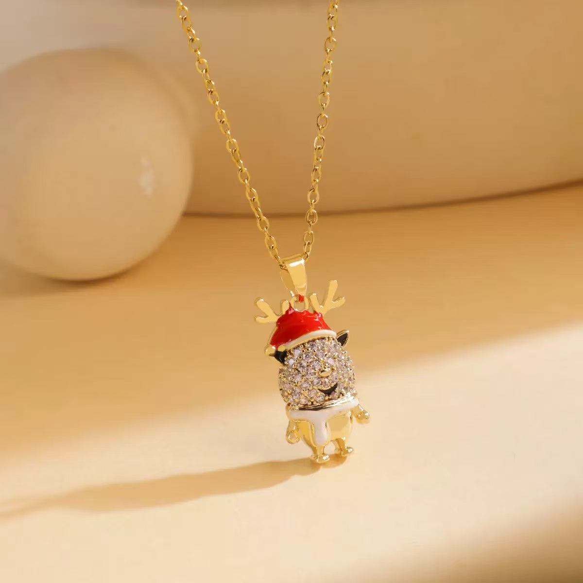 Festive Christmas Stainless Steel Necklace