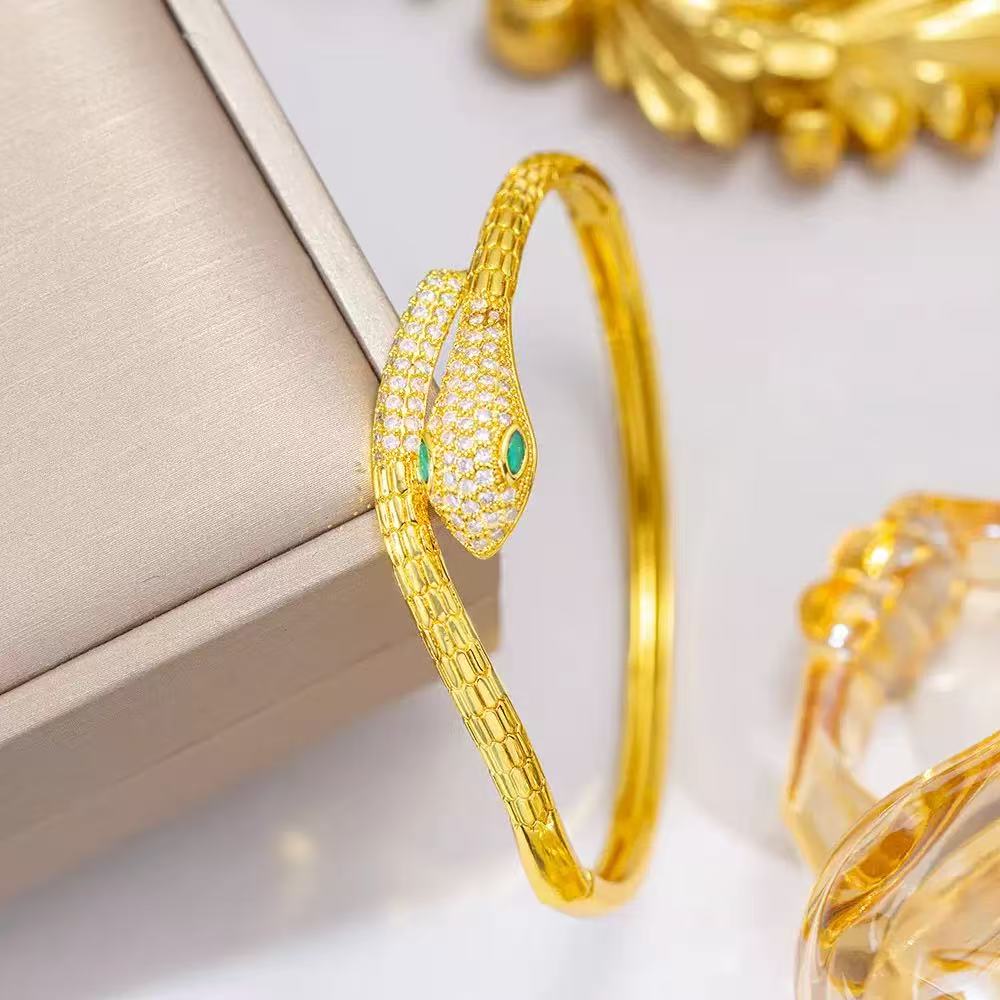 Gold Snake Jewelry Set
