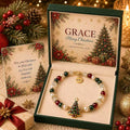 Faceted Crystal Christmas Bracelet