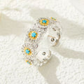 18K Gold Daisy Open Ring