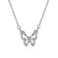 Zirconia Butterfly Collarbone Necklace