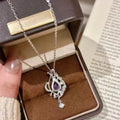 Purple Potion Bottle Zirconia Necklace