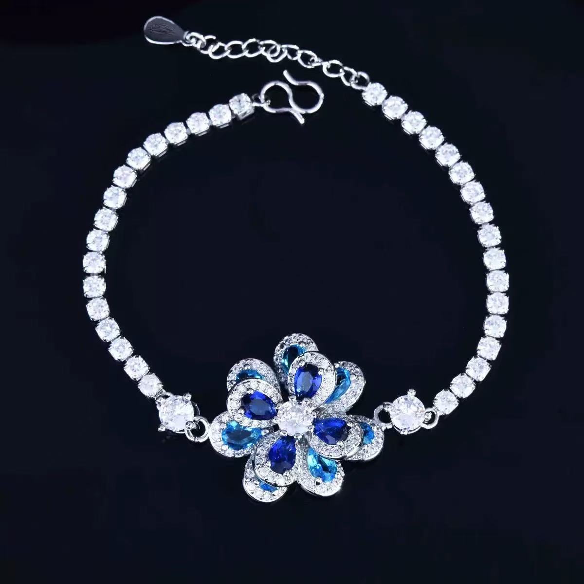 Multicolor Zircon Flower Jewelry Set