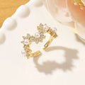 Pearl Zirconia Open Ring