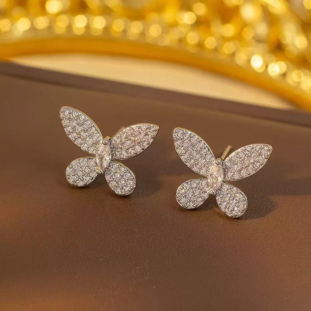 Full Diamond Butterfly Jewelry Set