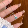 S925 Sterling Silver Turquoise Elegant Pendant Necklace