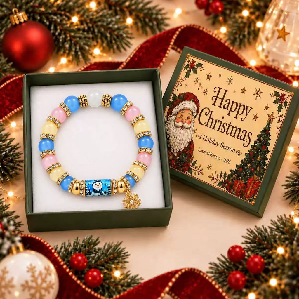Christmas Snowflake & Bow Bracelet