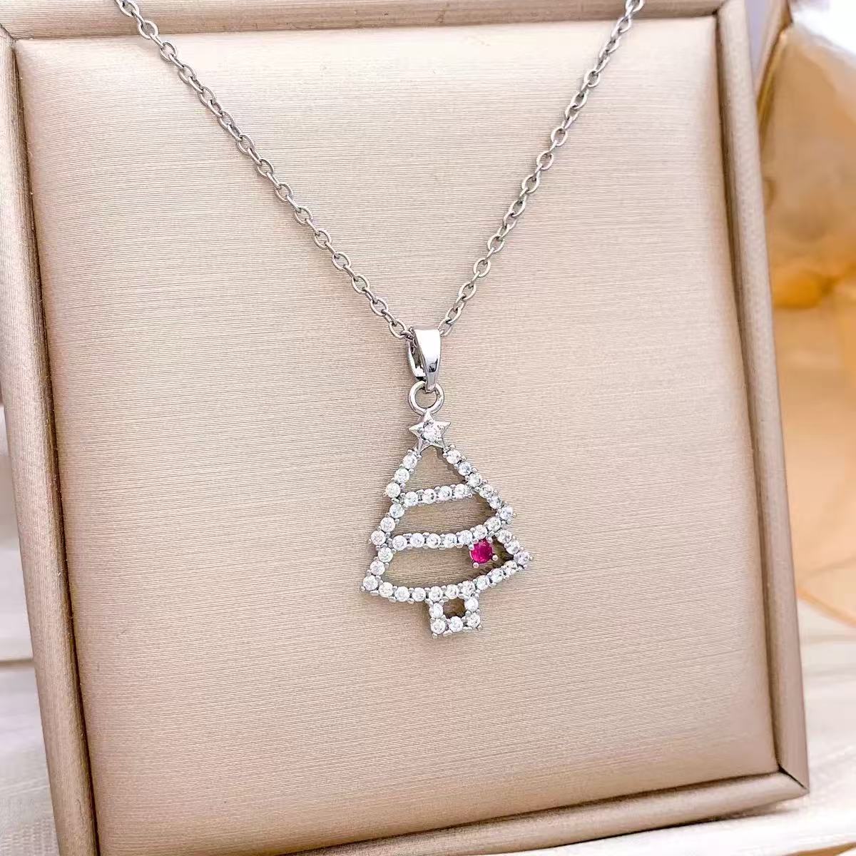 Festive Christmas Stainless Steel Necklace