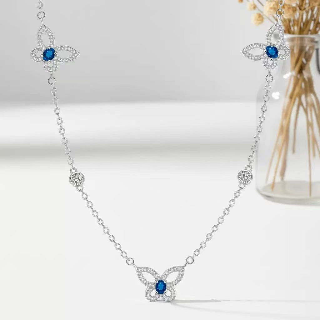 Blue Butterfly Necklace