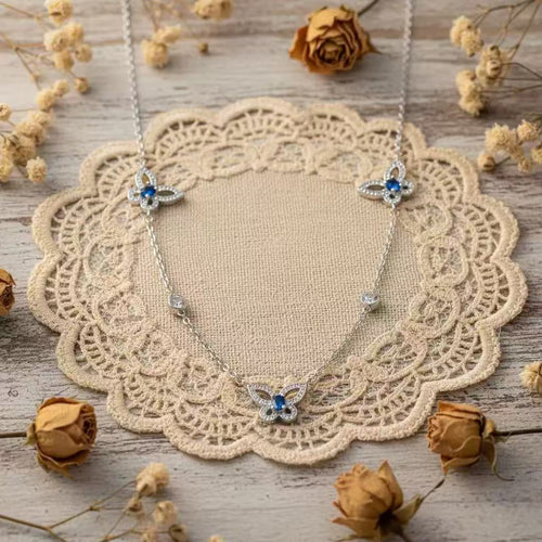 Blue Butterfly Necklace