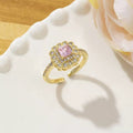 Vintage Pink Diamond Crown Open Ring