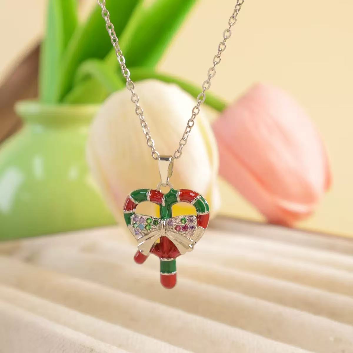 Festive Christmas Stainless Steel Necklace