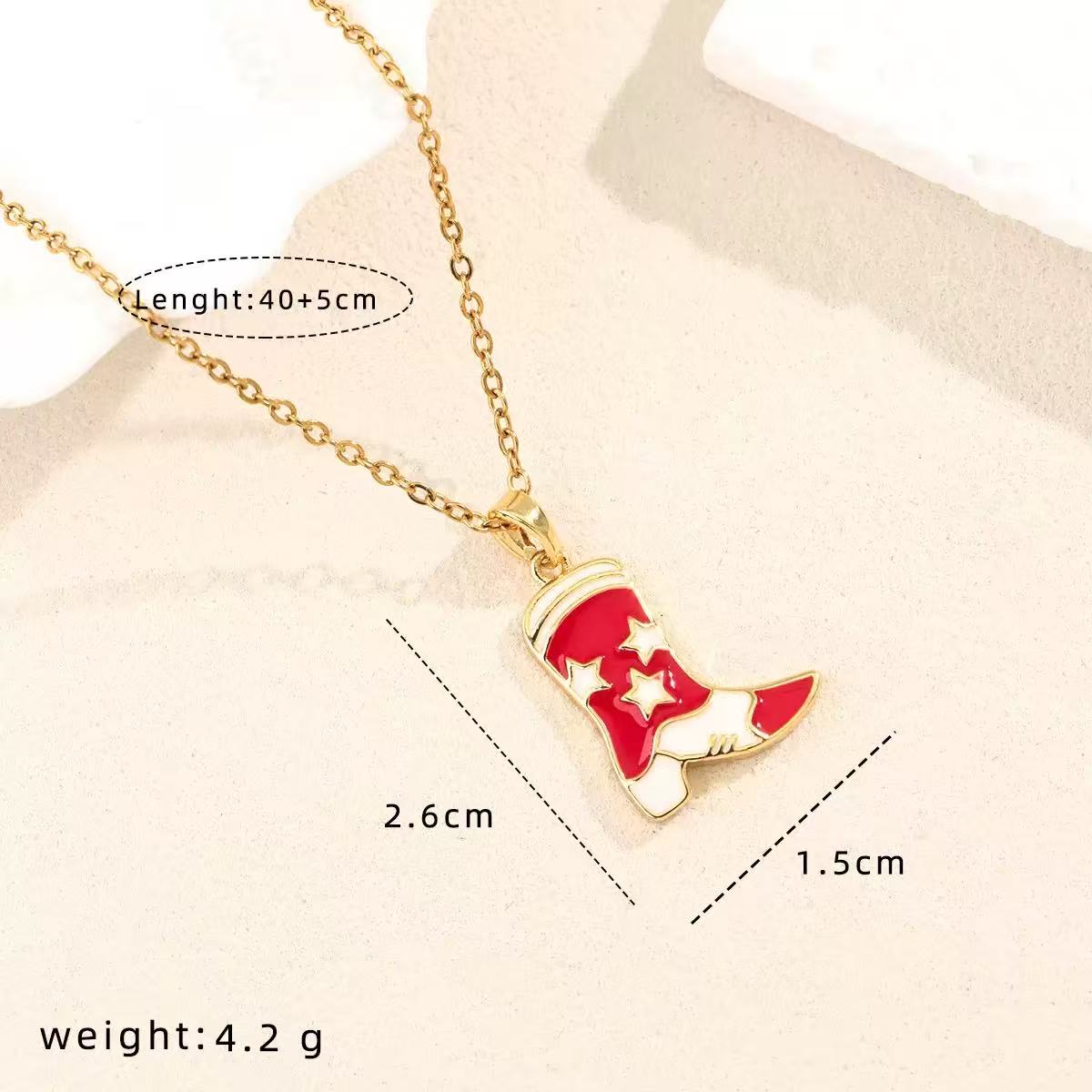 Colorful Enamel Christmas Necklace