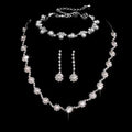 Crystal Pearl Chain Jewelry Set