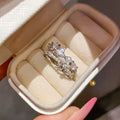 Zircon Pearl Open Ring Set
