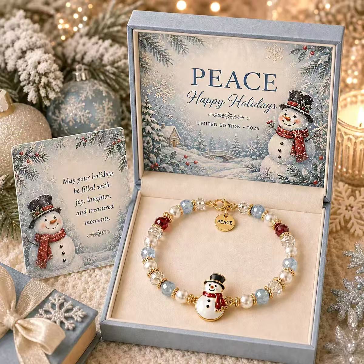 Faceted Crystal Christmas Bracelet