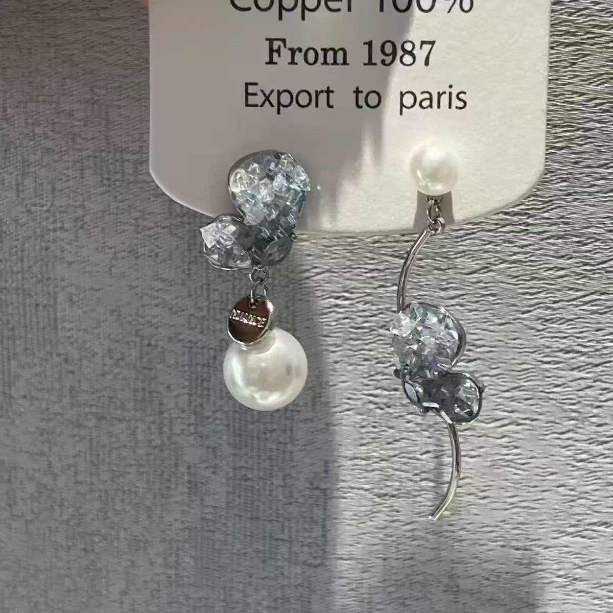 S925 Crystal Butterfly Earrings