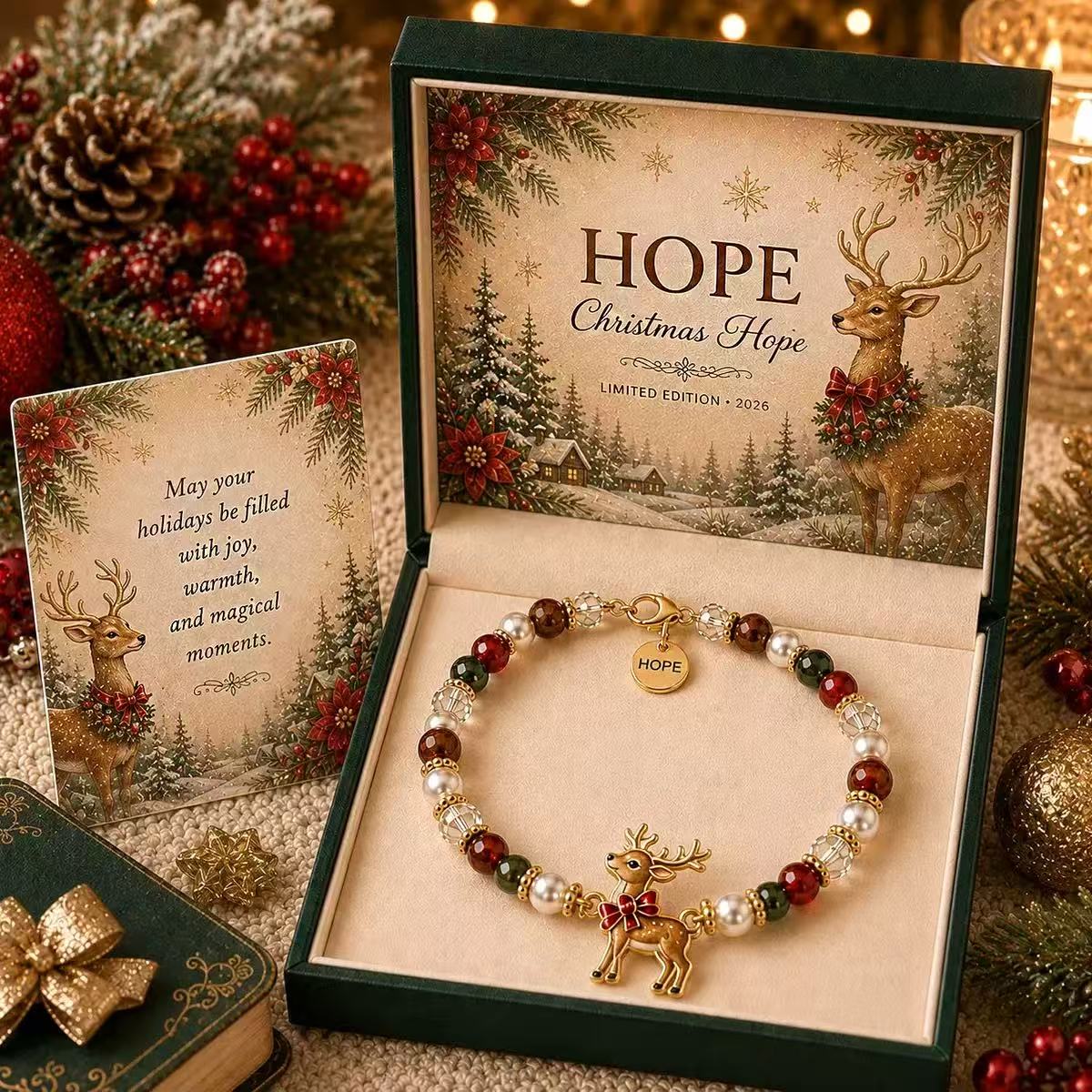 Faceted Crystal Christmas Bracelet