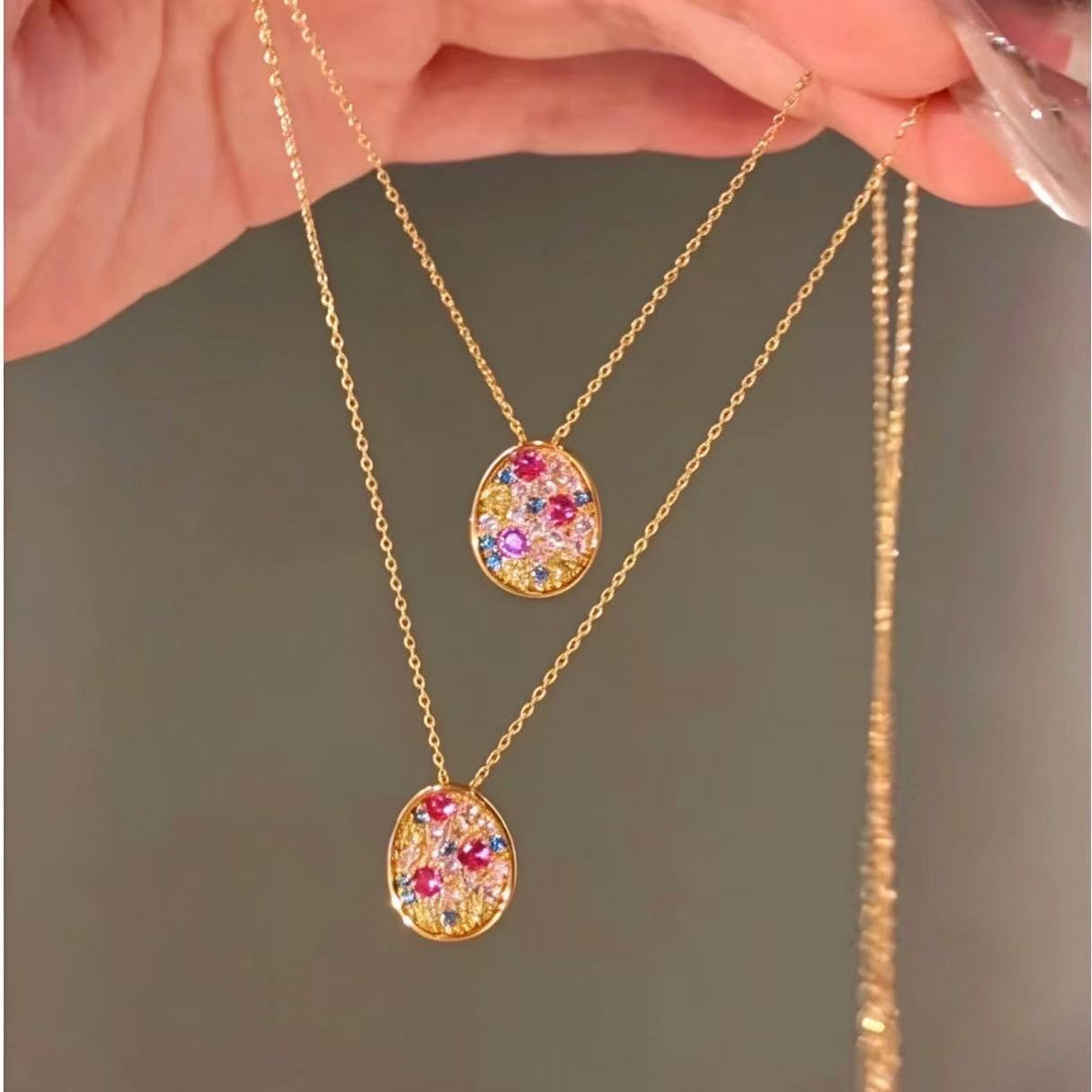Minimalist Artist Palette Necklace