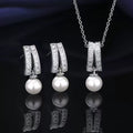 Light Luxury Pearl & Zirconia Tassel Necklace Set