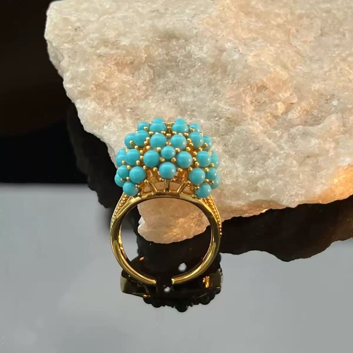 Turquoise Open Band Ring