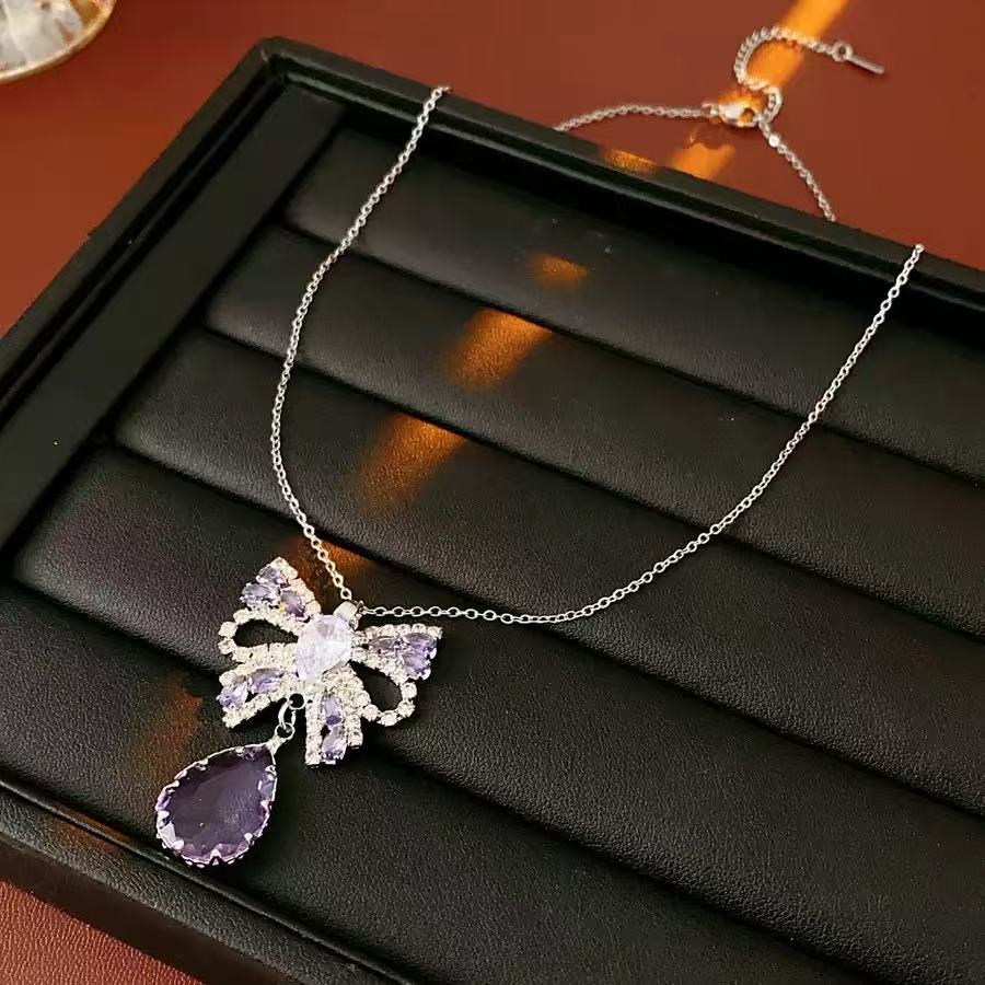 Royal Zirconia Bow Knot Jewelry Set