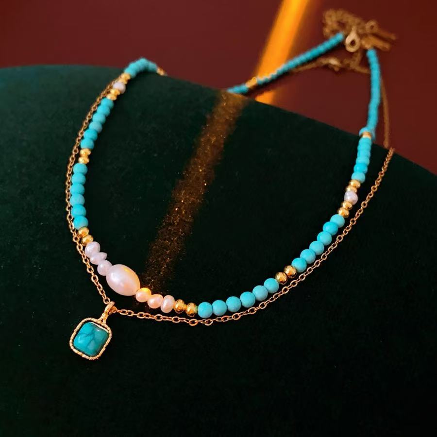 Turquoise Freshwater Pearl Necklace