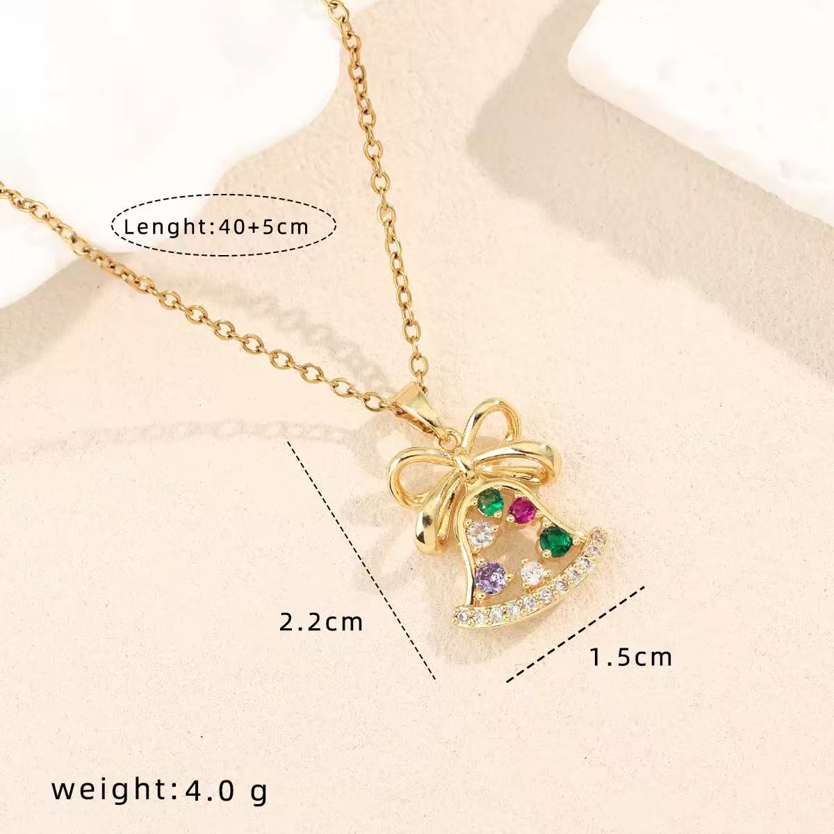 Colorful Enamel Christmas Necklace
