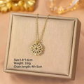 Copper Full Diamond Four-Leaf Clover Necklace
