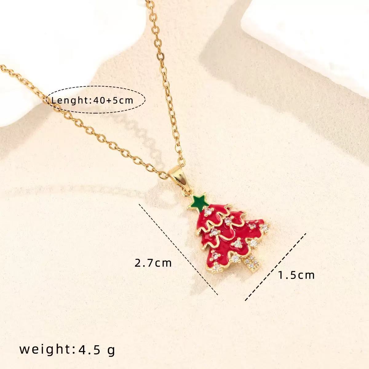 Colorful Enamel Christmas Necklace