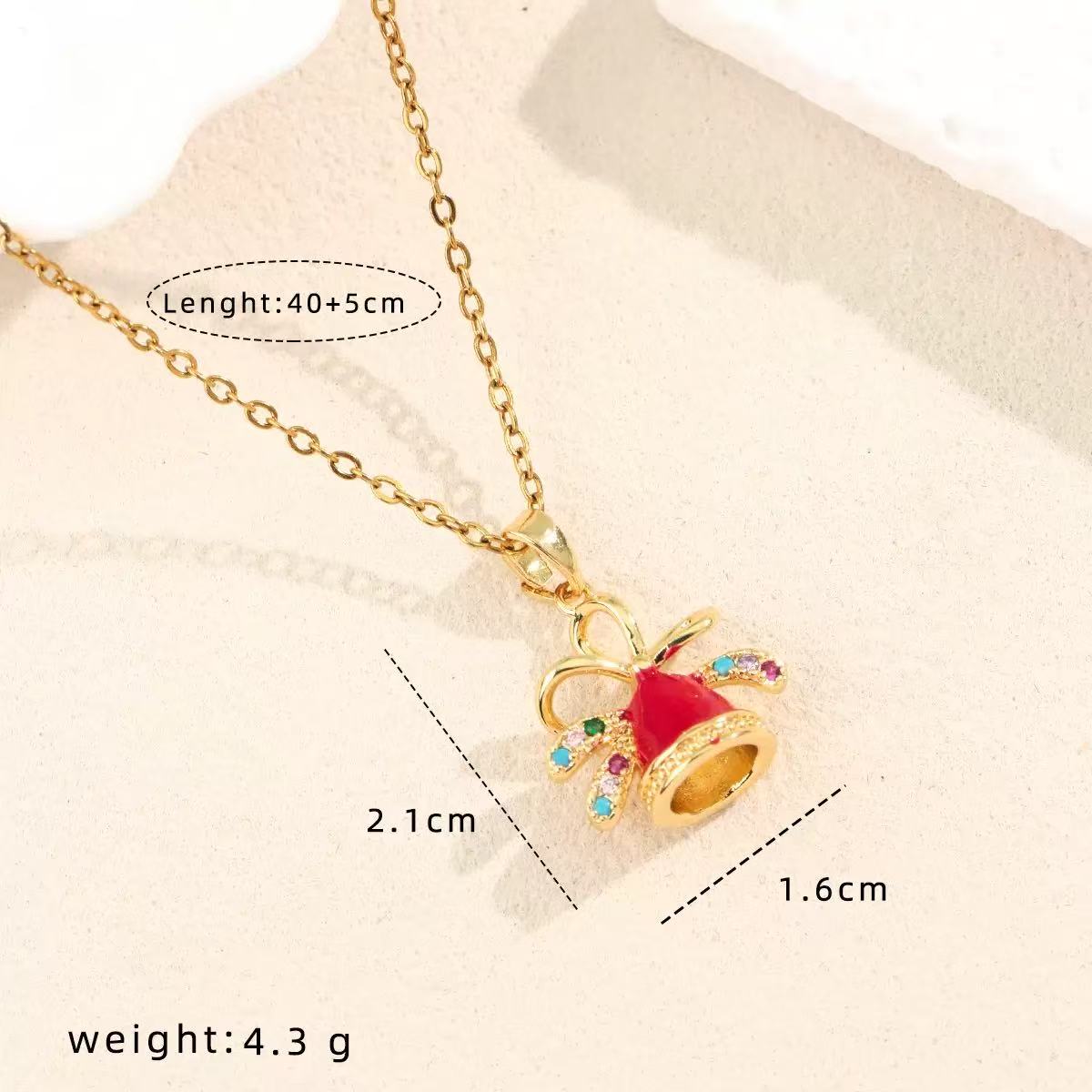 Colorful Enamel Christmas Necklace