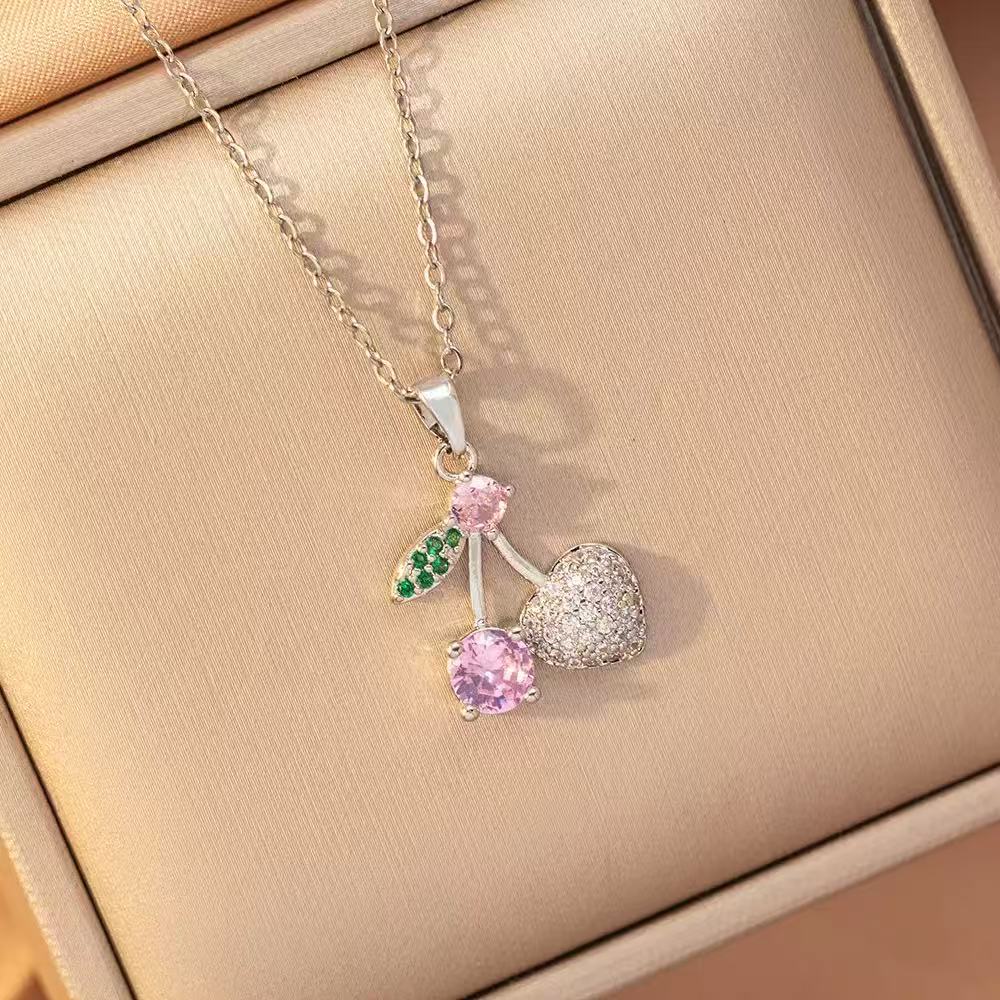 Sweet Cherry CZ Jewelry Set