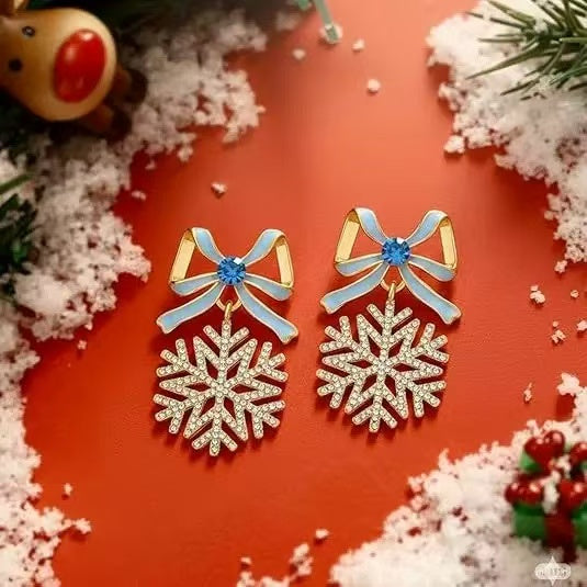 Christmas Tree, Bow & Snowflake Earrings