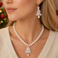 Creative Pearl Christmas Tree Jewelry Set
