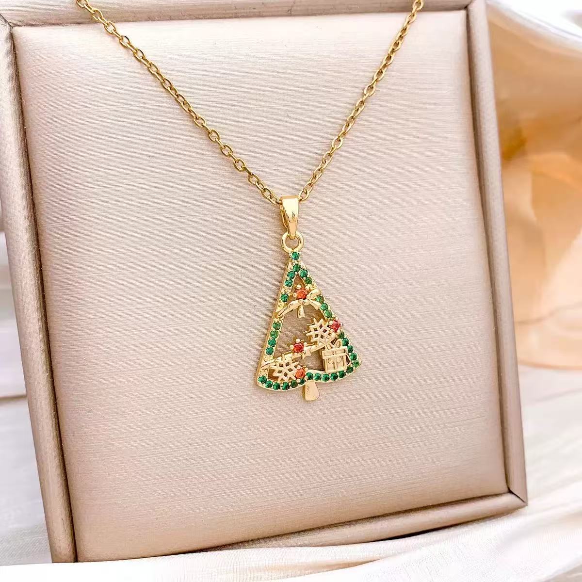 Festive Christmas Stainless Steel Necklace