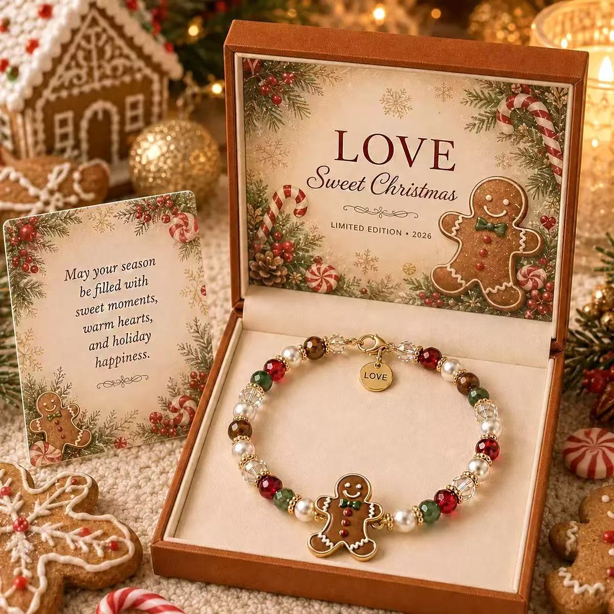 Faceted Crystal Christmas Bracelet