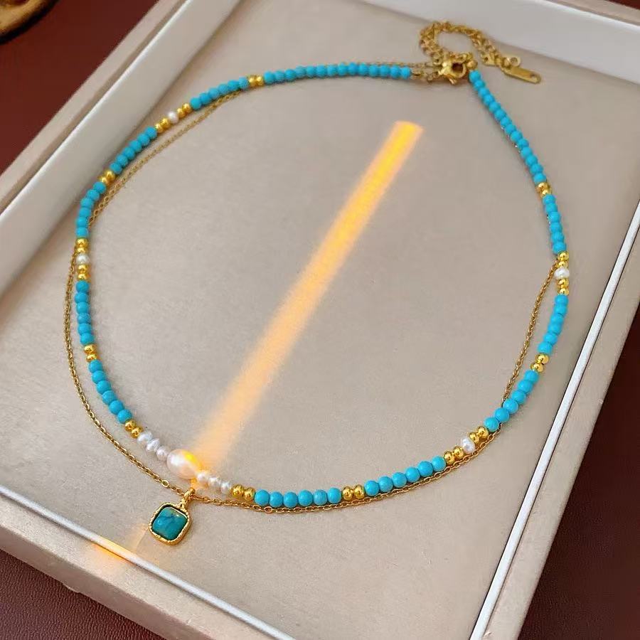 Turquoise Freshwater Pearl Necklace