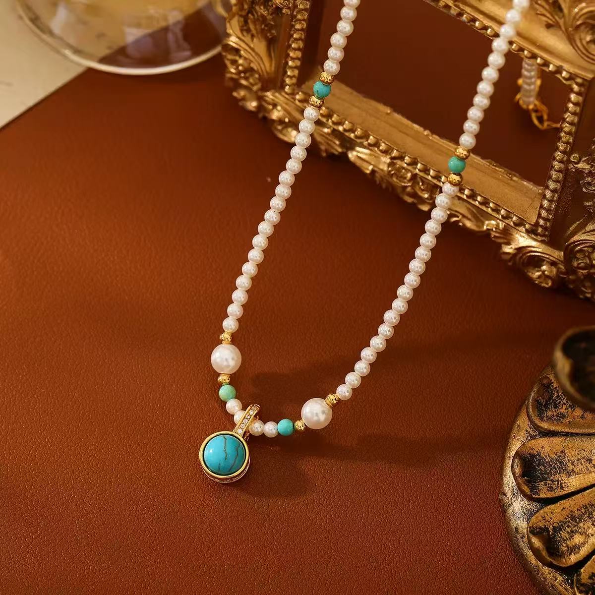 Natural Turquoise Vintage Necklace
