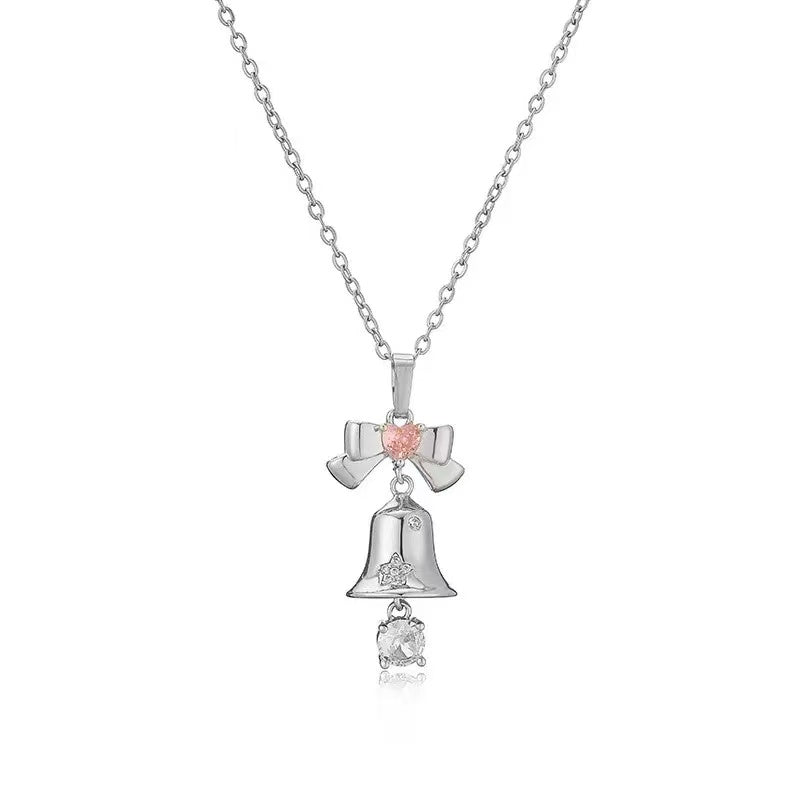 Colorful Zircon Copper Christmas Charm Necklace