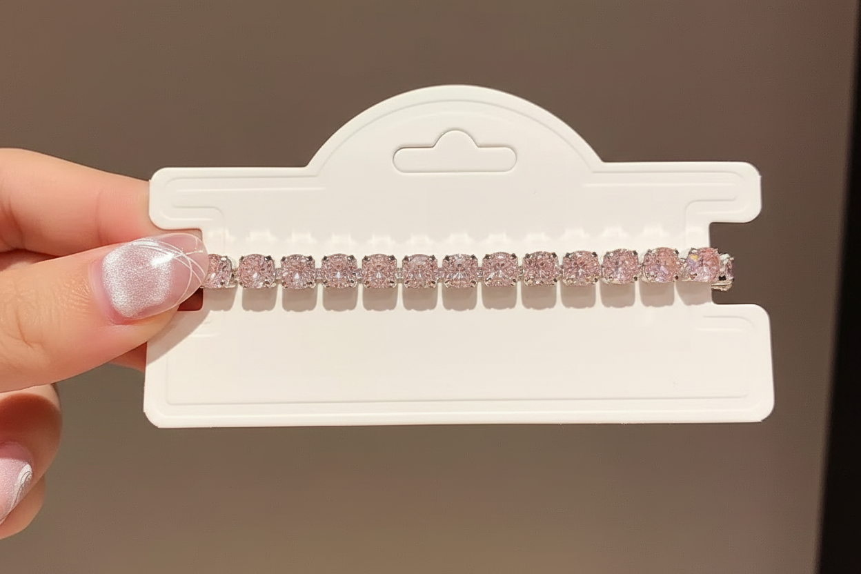 Pink Full CZ Bracelet