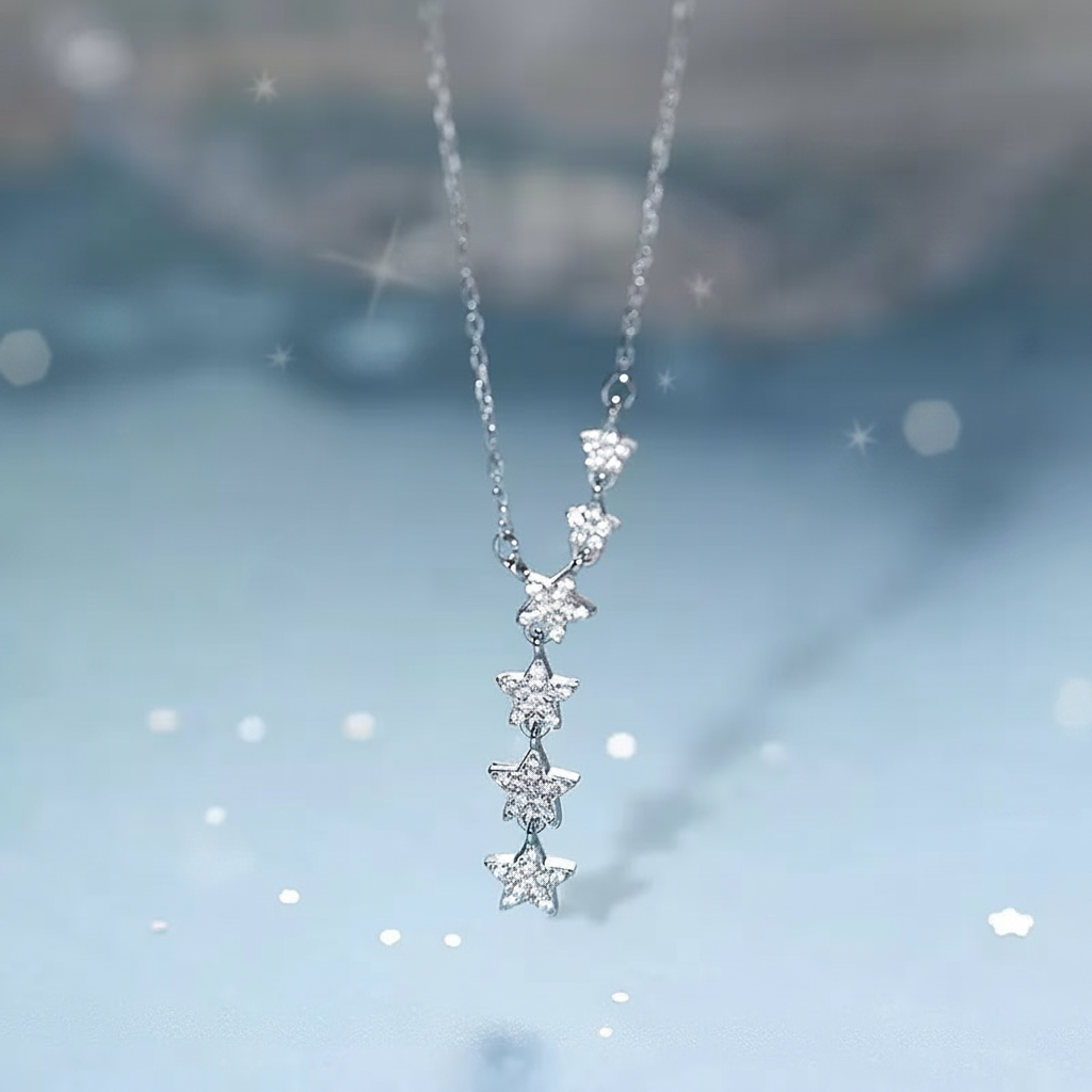 S925 Sterling Silver Star Necklace - No Text